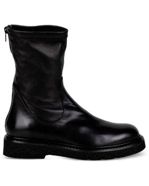 Guglielmo Rotta Bottines Zippées En Cuir - Black
