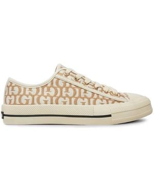 Guess Monogram Lace-Up Trainers - White