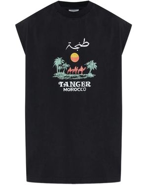 Vetements Graphic Sleeveless T-Shirt - Black