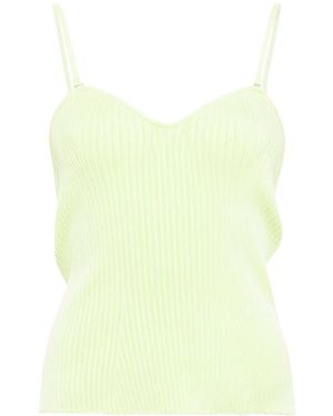 Emporio Armani Sweetheart-Neck Ribbed Tank Top - Yellow