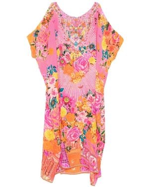 CAMILLA Illustration Nation Maxi Dress - Pink