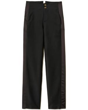 Twinset Satin Side Trousers - Black