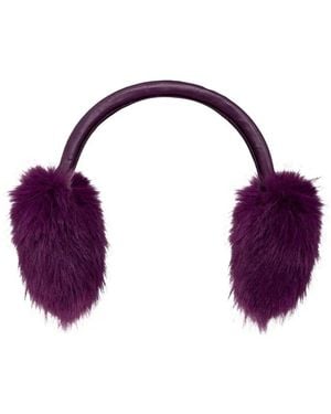 Balenciaga Logo-Print Earmuffs - Purple