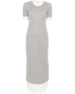 JIL SANDER レイヤードマキシドレス Jil Sander レイヤード マキシドレス ブラック | Lyst