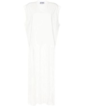 Sunnei Top Mit Fransen - Weiß