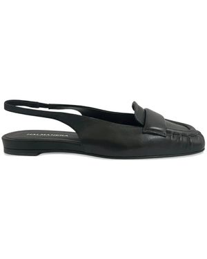 Halmanera Mules Froncées À Bride Arrière - Black