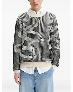 Desigual Gerippter Strickpullover - Grau
