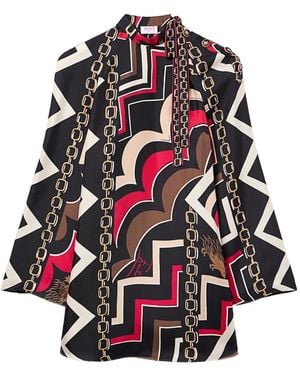 PUCCI Istrice-Print Silk Mini Dress - White
