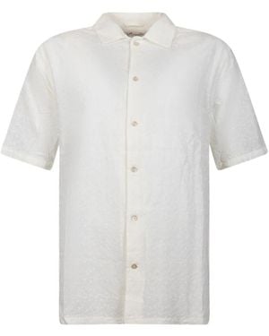 MC2 Saint Barth Broderie-Anglaise Short-Sleeve Shirt - White