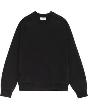 A PAPER KID Logo Crew Neck Sweatshirt - Black
