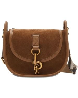 Burberry Check-Strap Messenger Bag - Brown