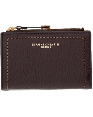 Gianni Chiarini Bubble Grainy-Leather Zip-Around Wallet - Purple