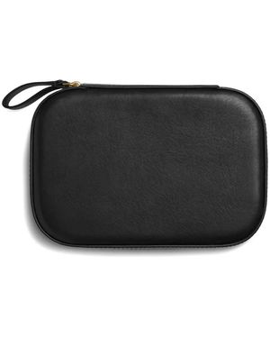 Shinola Leather Zip Travel Case - Black