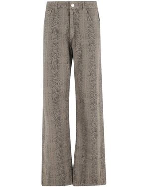 FEDERICA TOSI Snakeskin Jeans - Grey