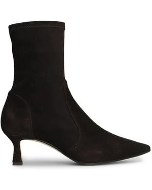 The Seller Pointed-Toe Suede Boots - Black