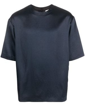 Nanushka T-Shirt Isaac En Satin - Bleu