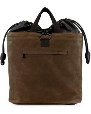 Loewe Squad Rucksack Mit Kordelzug - Braun