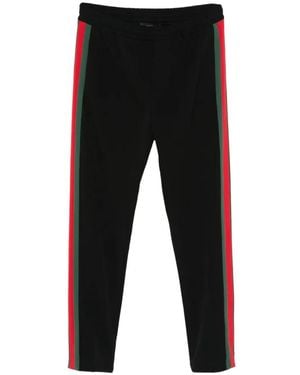 Gucci Stretch Nylon Sportswear Trousers With Web - Black