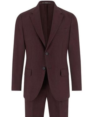 BOGGI Single-Breasted Linen Suit - Purple