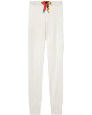 PUCCI Pointelle-Knit Cashmere Track Trousers - White