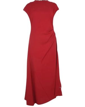 STAUD Zaya Draped Maxi Dress - Red