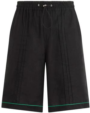 Philipp Plein Short Plissé À Lien De Resserrage - Black