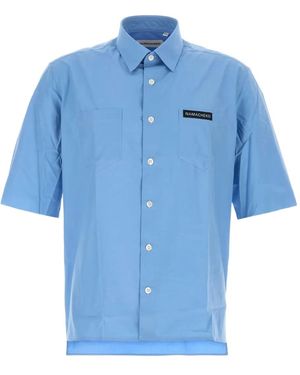 NAMACHEKO Patch-Pocket Poplin Shirt - Blue