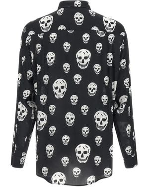 McQueen Skull Print Shirt - Black