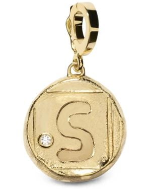 Azlee Diamond Initial Pendant - Metallic