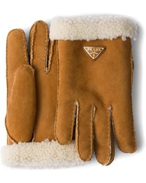 Prada Suede Gloves - Brown