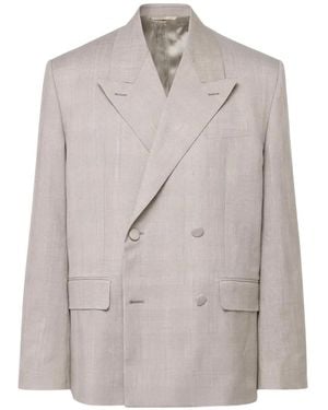 Givenchy Peak Lapel Double-Breasted Blazer - Grey