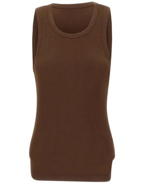 Entire studios Sheer Tank Top - Brown