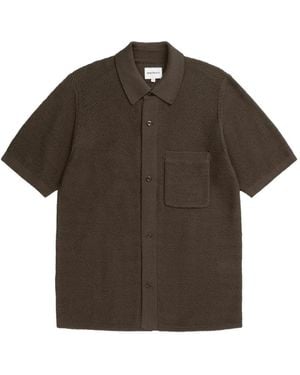 Norse Projects ポケット ニットシャツ - ブラウン