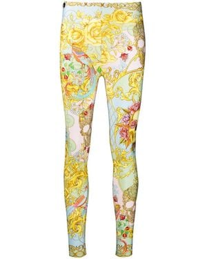 Philipp Plein Leggins Con Motivo Barroco - Amarillo