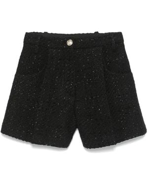 Maje ツイード ショートパンツ - ブラック