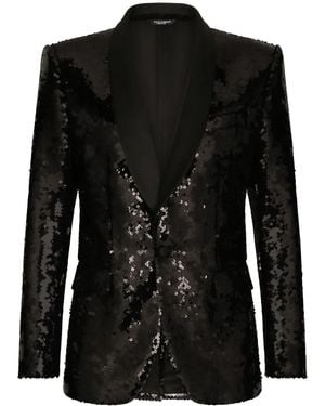 Dolce & Gabbana Sequin-Embellished Suit - Black