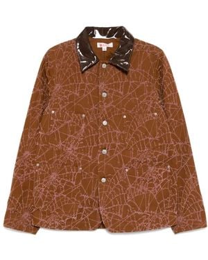 MASU Giacca Con Decorazione Web - Marrone