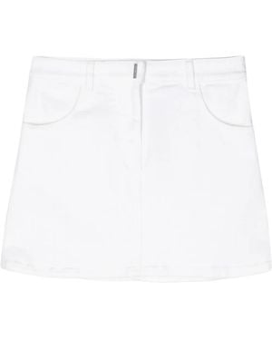 Givenchy Minifalda Vaquera Con Motivo 4G - Blanco