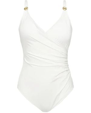 MICHAEL Michael Kors Badeanzug Mit V-Ausschnitt - Weiß