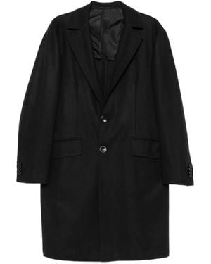 Kiton Single-Breasted Cashmere Coat - Black