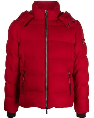 Moorer Brett Hooded Down Jacket - Red