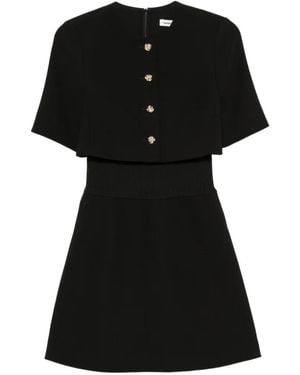 Sandro Button-Up Layered Dress - Black