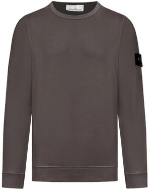 Stone Island Ribbed Neckline Sweatshirt - Grey