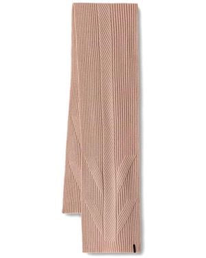 AllSaints Ribbed-Knit Scarf - Naturel