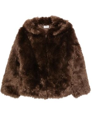 P.A.R.O.S.H. Faux-Fur Hooded Jacket - Brown