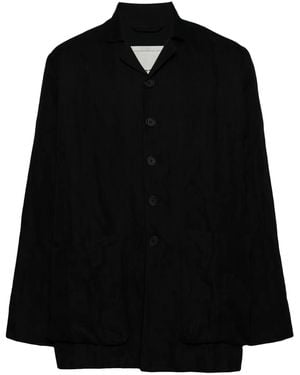 Toogood Camp-Collar Shirt Jacket - Black