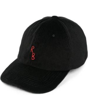 Ruslan Baginskiy Logo-Embroidered Corduroy Baseball Cap - Black