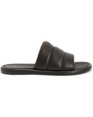 Giuseppe Zanotti Harmande Quilted Leather Slides - Black