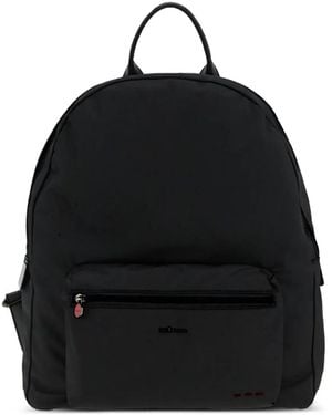 Kiton Rucksack mit Vordertasche - Schwarz