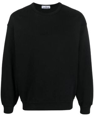 Stone Island ロゴ スウェットシャツ - ブラック